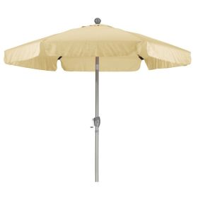 Beige Patio Umbrella with Push Button Tilt and Metal Pole