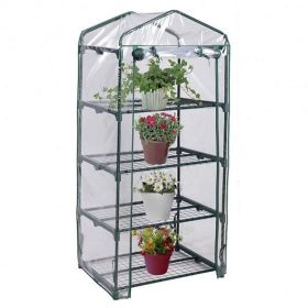 Portable 4 Shelves Mini Greenhouse