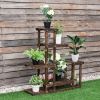 6-Tier Wooden Plant Stand Shelves