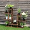 6 Tier Wooden Plant Rack Stand