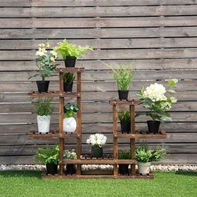 6 Tier Wooden Plant Rack Stand