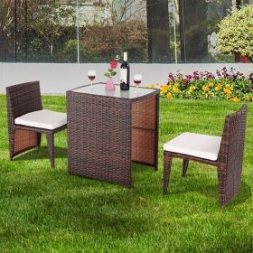 Brown Wicker Patio Set