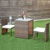 Brown Wicker Patio Set