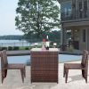 Brown Wicker Patio Set