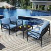 Aluminum Frame Cushioned Sofa Furniture Set