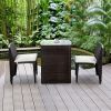 Dark Brown Wicker Patio Bistro