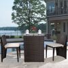 Dark Brown Wicker Patio Bistro