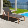 Rattan Lounger with 4-Position Adjustable Backrest