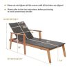 Rattan Lounger with 4-Position Adjustable Backrest