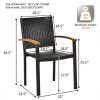 PE Rattan Dining Chairs with Powder Coated Steel Frame