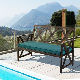 Outdoor Garden Bench with Detachable Cushion