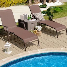 Folding Lounger Set with Adjustable Back