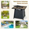 40 000 BTU Propane Gas Fire Pit Table With Cover