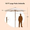 Umbrella with 8 Wooden Ribs and 3 Adjustable Heights