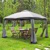 Double-Vent Canopy with Privacy Netting and 4 Sandbags