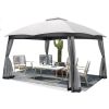 Double-Vent Canopy with Privacy Netting and 4 Sandbags