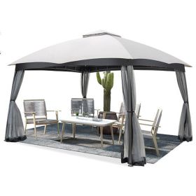 Double-Vent Canopy with Privacy Netting and 4 Sandbags