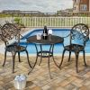 Bistro Set with Attached Removable Ice Bucket