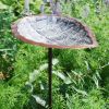 Aspen Leaf Birdbath and Stake