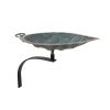 Aspen Leaf Birdbath with Wall Mount Bracket