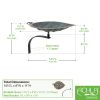 Aspen Leaf Birdbath with Wall Mount Bracket