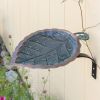 Aspen Leaf Birdbath with Wall Mount Bracket