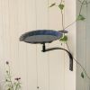 Aspen Leaf Birdbath with Wall Mount Bracket