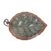 Aspen Leaf Birdbath with Wall Mount Bracket