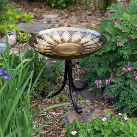 African Daisy Birdbath with Tripod Stand