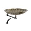 African Daisy Birdbath with Wall Mount Bracket