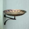 African Daisy Birdbath with Wall Mount Bracket