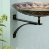 African Daisy Birdbath with Wall Mount Bracket