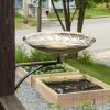 African Daisy Birdbath with Wall Mount Bracket