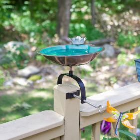 Lilypad Birdbath with Over Rail Bracket