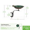 Lilypad Birdbath with Rail Mount Bracket