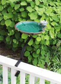 Lilypad Birdbath with Rail Mount Bracket