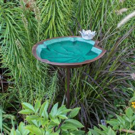 Lilypad Birdbath with Stake