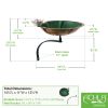 Lilypad Birdbath with Wall Mount Bracket