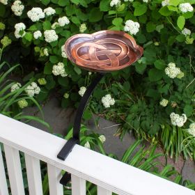 Dara Knot Birdbath with Rail Mount Bracket