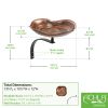 Dara Knot Birdbath with Wall Mount Bracket