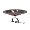 Classic Copper Birdbath with Over Rail Bracket