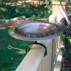 Classic Copper Birdbath with Over Rail Bracket