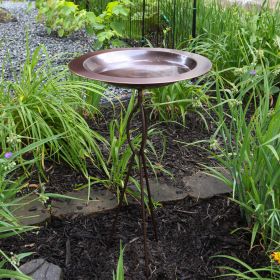 Classic Copper Birdbath with Stake