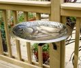 Three Hares Birdbath with Wall Mount