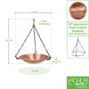 14" Solid Copper Hanging Birdbath