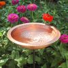 Hammered Copper Birdbath with Stake