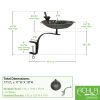 Scallop Shell Birdbath with Rail Mount