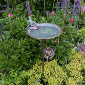 Scallop Shell Birdbath on Stake