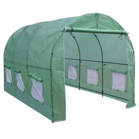 Greenhouse Kit with Steel Frame and Green Cover