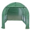 Greenhouse Kit with Steel Frame and Green Cover